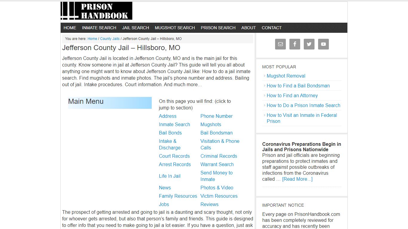 Jefferson County Jail – Hillsboro, MO